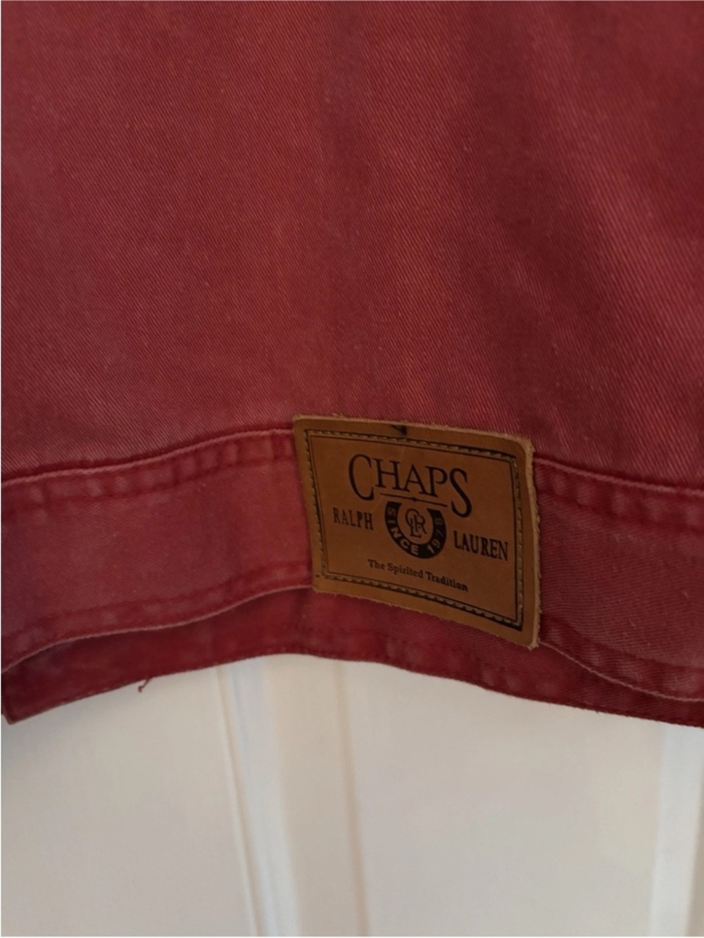 90S Rare Vintage Men’s Chaps Ralph Lauren Red American Flag Denim Jacket Sz M - Picture 4 of 12